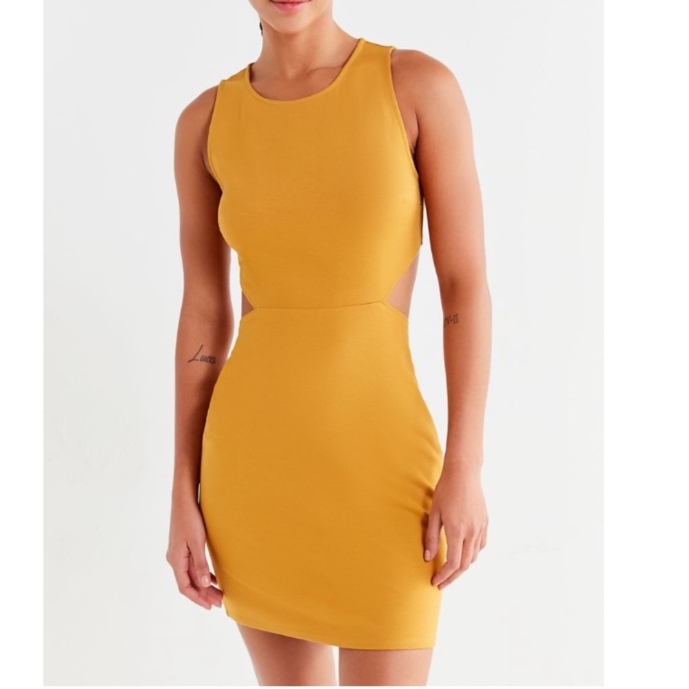 Urban Outfitters yellow mini dress